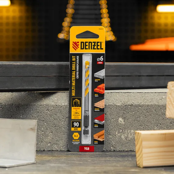 Сверло универсальное, Multi cut, 6 мм Denzel