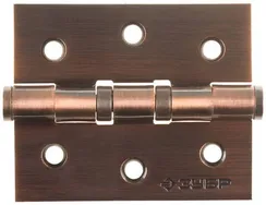 ЗУБР 75 х 63 х 2.5 мм, цвет старая медь (AC), 2 шт, карточная петля (37601-075-6)