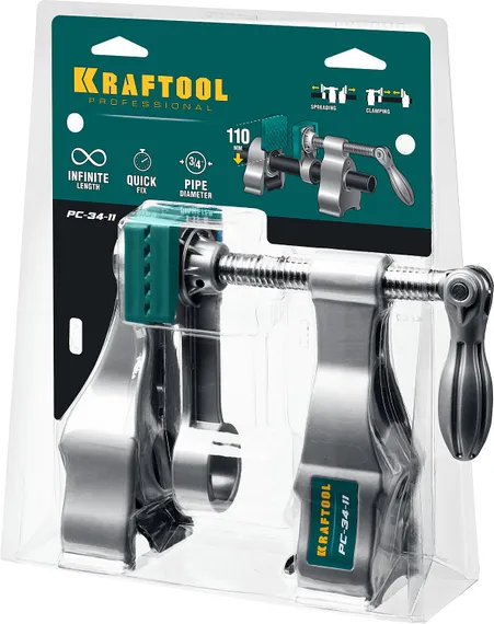 KRAFTOOL PC-34-11, 3/4″, трубная струбцина (32301-2)