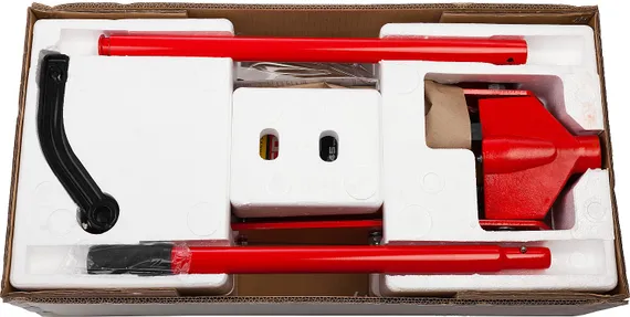 STAYER F-35 RED FORCE, 3.5 т, 145 - 500 мм, подкатной домкрат с быстрым и высоким подъемом для СТО, Professional (43155-3.5)