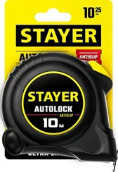 STAYER AutoLock, 10 м х 25 мм, рулетка с автостопом (2-34126-10-25)