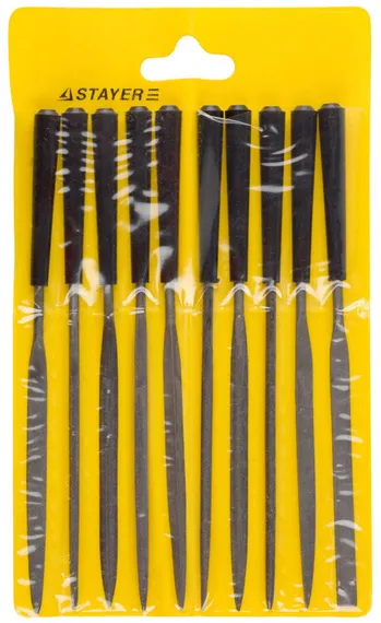 STAYER 140 мм, 10 предм., набор надфилей (16011-H10)