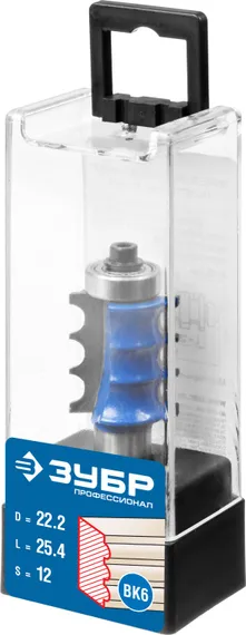 ЗУБР 22.2 x 26 мм, радиус 3 мм, фреза кромочная фигурная №1, Профессионал (28712-22.2)