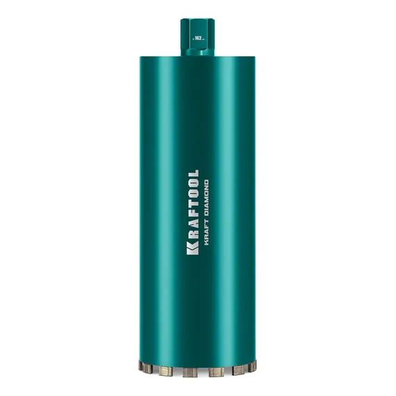 KRAFTOOL DIAMOND 162 мм (450 мм, 1 1/4″, лазерная сварка сегментов), Алмазная Коронка по железобетону (29825-162)