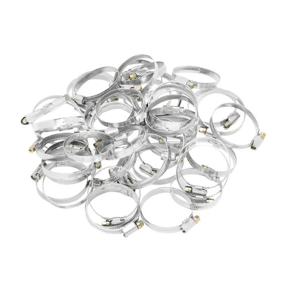 Хомуты металлические, Стандартное болтовое крепление 40-60 мм, 50 штук в упаковке, ширина 9 мм Сибртех