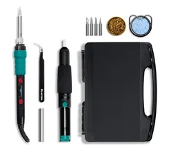 KRAFTOOL KS-15, 14-в-1, 90 - 480°C, 135 Вт, цифровая мини-паяльная станция в кейсе (55346)