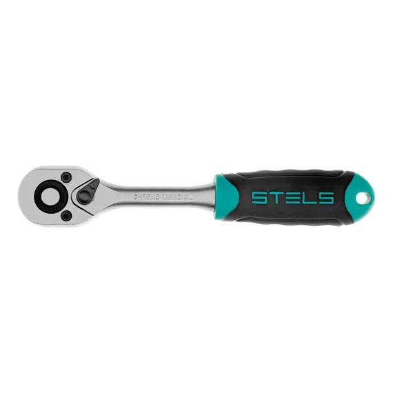 Набор торцевых головок, 1/4", головки 4 - 13 мм, с трещот. ключом, CrV,11 предметов Stels