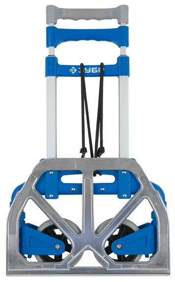 ЗУБР ТР-60, до 60кг, каркас и платформа из алюминия, платформа 39х28 см, колеса d13 см, вес 3.2кг, складная хозяйств тележка, Профессионал (38750-60)