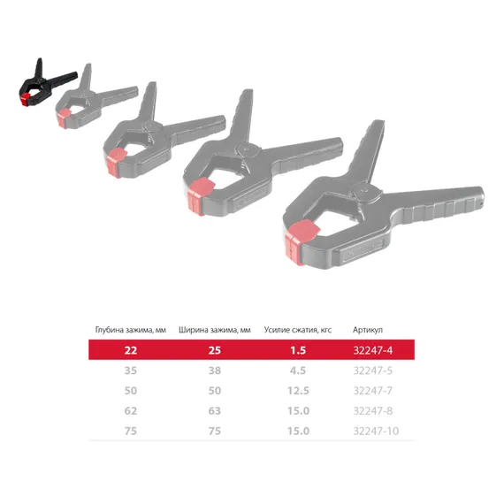 ЗУБР МЗ-40, 38 х 38 мм, пружинный зажим (32247-4)