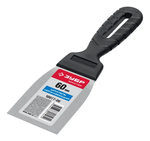 ЗУБР 60 мм, пластиковая ручка, нержавеющий шпатель (10077-06)