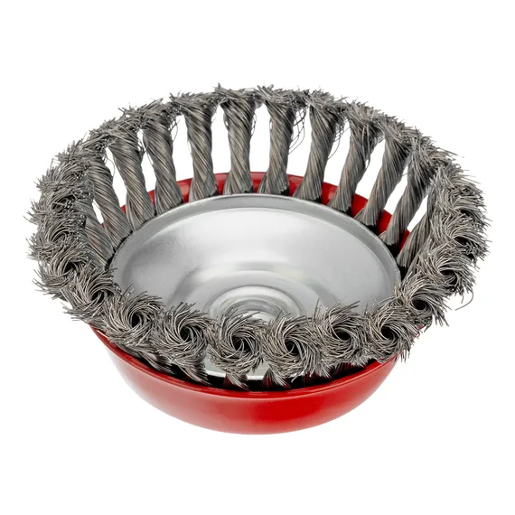Щетка для УШМ, 125 мм, М14, "чашка", крученая проволока 0.35 мм Matrix