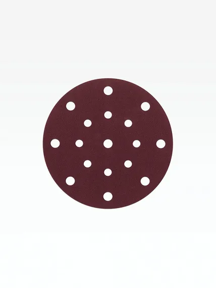 STEHER BOS-150-S 150 мм, Р80, шлифовальный круг на липучке, 17 отв., 5 шт. (35684-080)