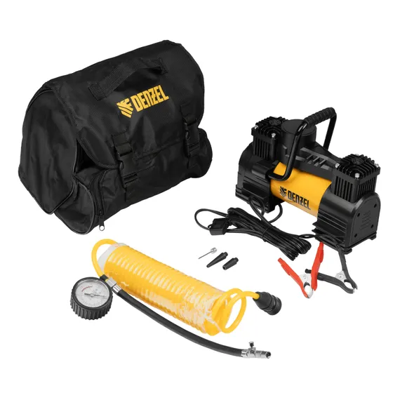 Компрессор автомобильный AC-75, 12 В, 10 атм., 75 л/мин, LED Denzel