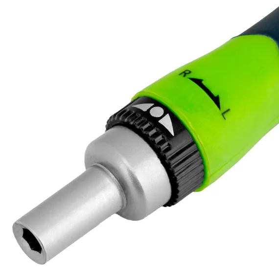 Отвертка реверсивная для точных работ с набором бит и торцевых головок, 32 предмета, CrV Сибртех