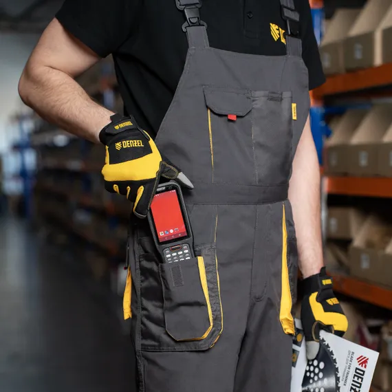 Полукомбинезон профессиональный рабочий, 65% полиэстер 35% хлопок, XL Denzel