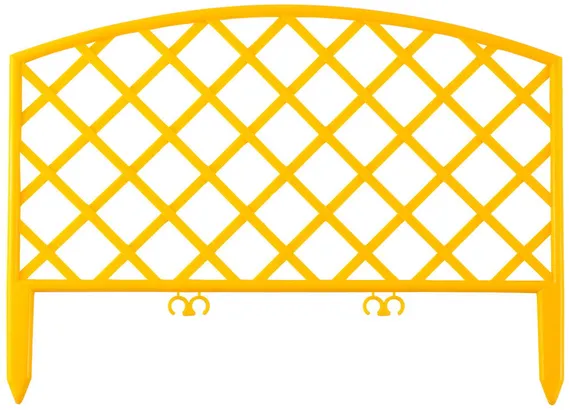 GRINDA Плетень, 24 х 320 см, желтый, 7 секций, декоративный забор (422207-Y)