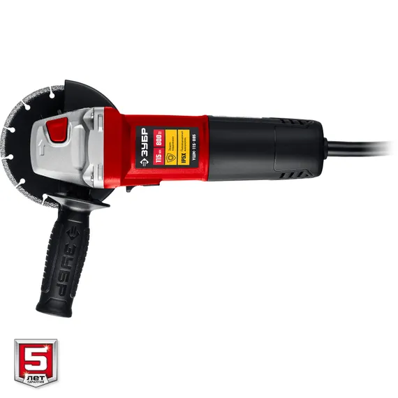 УШМ, (болгарка) электрическая, ЗУБР Компакт, 800 Вт, d115 мм, (УШМ-115-805)