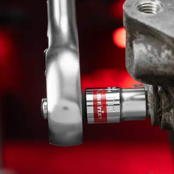 Набор торцевых головок, 3/8", 12 гранные, CrV, 9-19мм, 10 штук Matrix