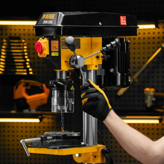 Станок сверлильный DDM-550L, 550 Вт, 16 мм, 12 ск., лазер, настольный Denzel