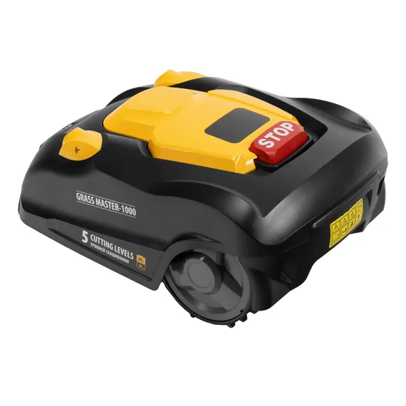 Робот-газонокосилка Grass Master 1000  1000м², 3Ач, 28V, LCD дисплей, Wi-Fi Denzel