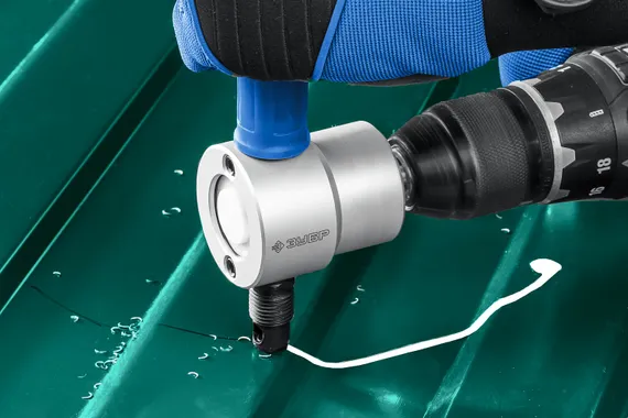 ЗУБР Сверчок, насадка-ножницы для реза листового металла, Профессионал (23293)