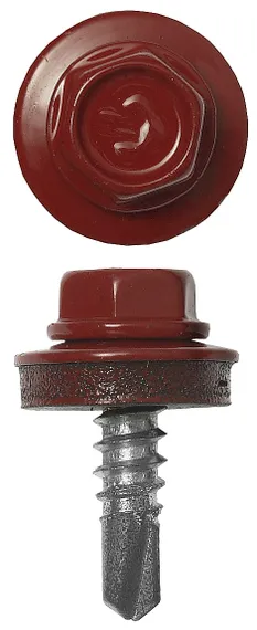 ЗУБР СКМ 3003, 25 х 5.5 мм, рубин.-красн., 1800 шт (10,4 кг.), кровельный саморез, Профессионал (4-300310-55-025-3003)