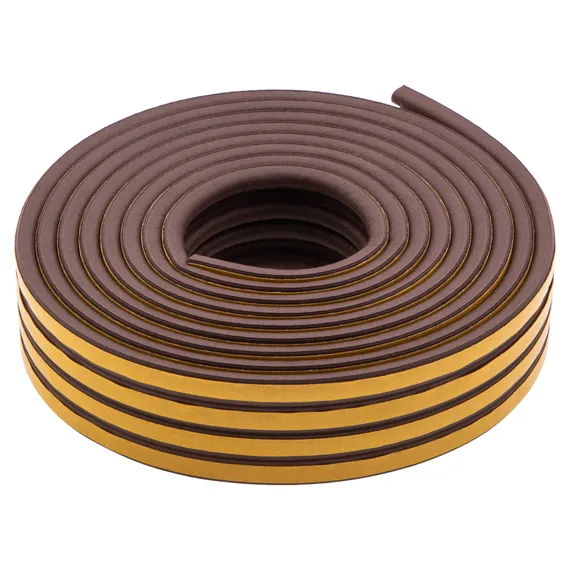 Уплотнитель резиновый, 12 м, профиль "P", коричневый Сибртех