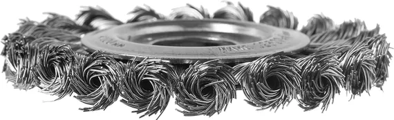 ЗУБР 100 мм, стальная проволоки 0.5 мм, щетка дисковая для УШМ, Профессионал (35190-100)