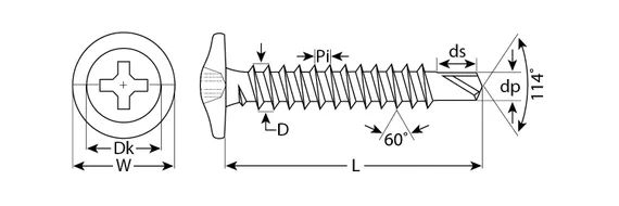 ЗУБР ПШМ-С 5005 16 х 4.2 мм, синий насыщ., 500 шт (0,81 кг.), саморез с пресс-шайбой и сверлом (300211-42-016-5005)