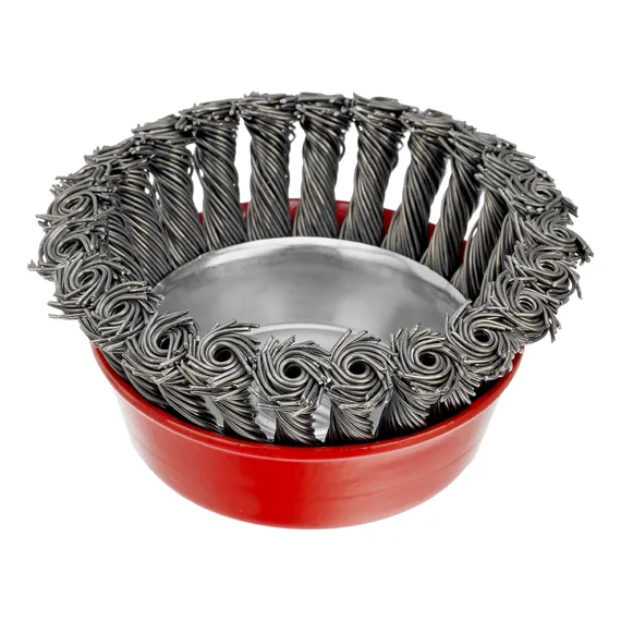 Щетка для УШМ, 100 мм, М14, "чашка", крученая проволока 0.8 мм Matrix