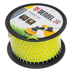 Леска для триммера круглая, 3,0мм х 123м, на DIN катушке FLEX CORD,  Denzel