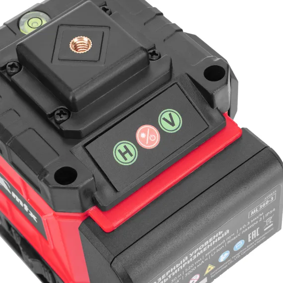 Лазерный уровень м-призм. ML 360-3 Pro SET, 30 м, акк. Li 3000 мАч, состоит из 2 частей// MTX