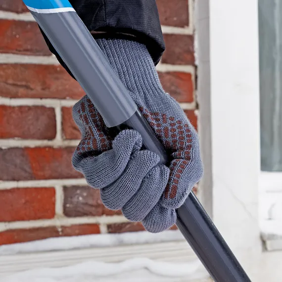 Перчатки трикотажные, акрил, ПВХ гель, "Протектор", серая туча, оверлок Сибртех