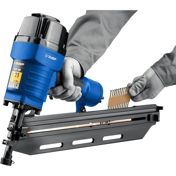 ЗУБР SN21 80 х 3.1 мм, реечные гвозди рифленые оцинкованные, 2010 шт (305396-80)