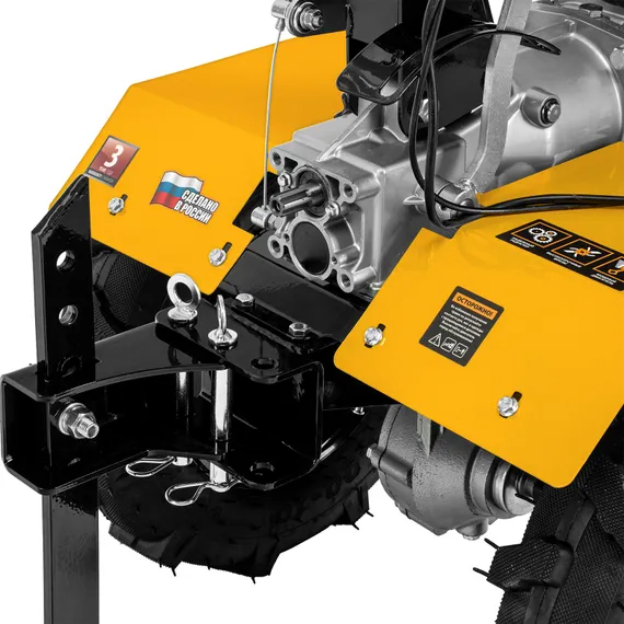 Мотоблок DPT-370X, 7 л.с, дисковое сцепление, ширина 90 см, глубина 35 см, фрез 3 х 4, ВОМ, передачи 3В/1Н Denzel