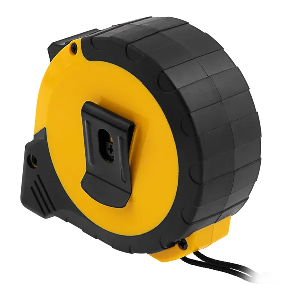 Рулетка 10м х 25мм, двухкомп. корпус, кнопка-пауза Denzel