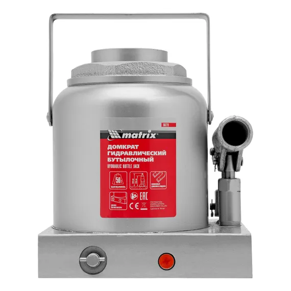 Домкрат гидравлический бутылочный, 50 т, h подъема 236-356 мм Matrix