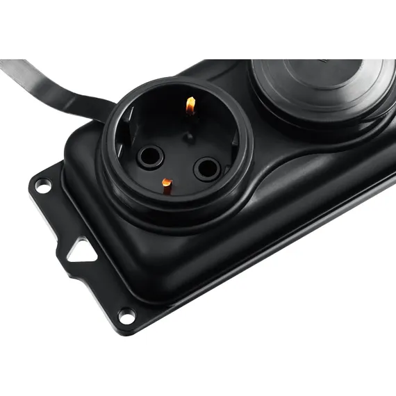 ЗУБР КГ-325-Ш3, КГ, 3 x 2.5 мм2, IP44, 15 м, 3 гн., 4000 Вт, силовой удлинитель, Профессионал (55024-15)