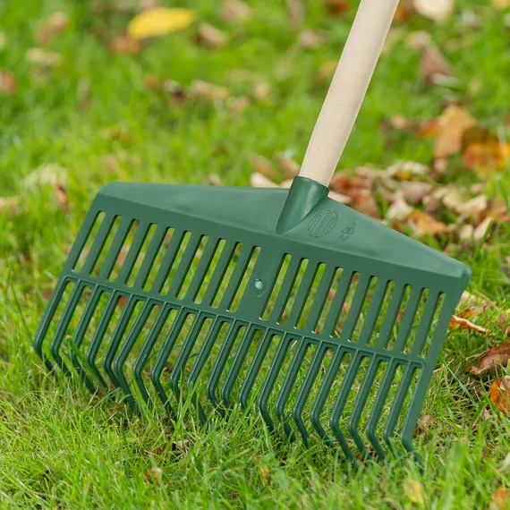 Грабли веерные пластиковые, 420 мм, 22 плоских зуба, без черенка, Сибртех