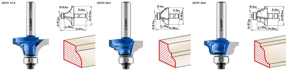 ЗУБР 30 шт, набор профильных фрез по дереву, Профессионал (28796-H30)