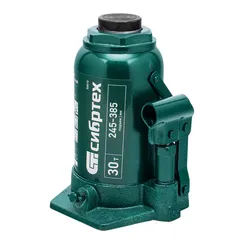 Домкрат гидравлический бутылочный, 30 т, 245-385 мм Сибртех