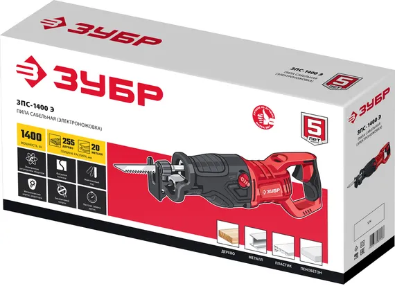 Сабельная пила ЗУБР 1400 Вт (ЗПС-1400 Э)