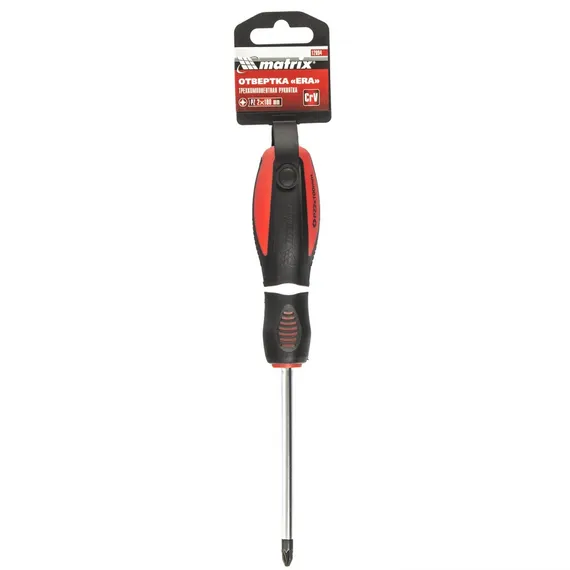 Отвертка "Era", PZ2 x 100 мм, CrV, трехкомпонентная рукоятка Matrix