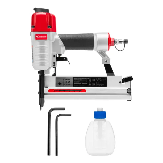 Нейлер-степлер пневматический 2 в 1, с регулировкой глубины забивания, гвозди 18GA, скобы 18GA Matrix