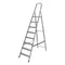 Стремянка, 8 ступеней, алюминиевая, Сибртех