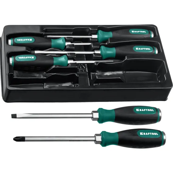 KRAFTOOL Impact, 6 шт, набор ударных отверток (25025)