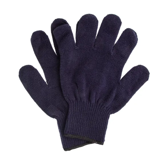 Перчатки трикотажные, акрил, синий, оверлок Сибртех