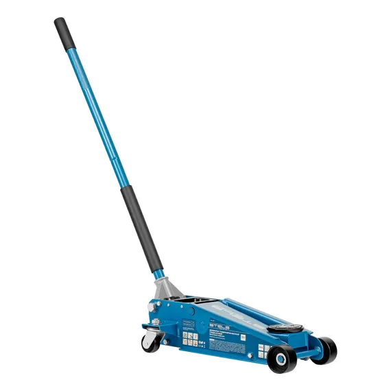 Домкрат гидравлический подкатной, 3 т, 120-450 мм, быстрый подъем, проф. Stels