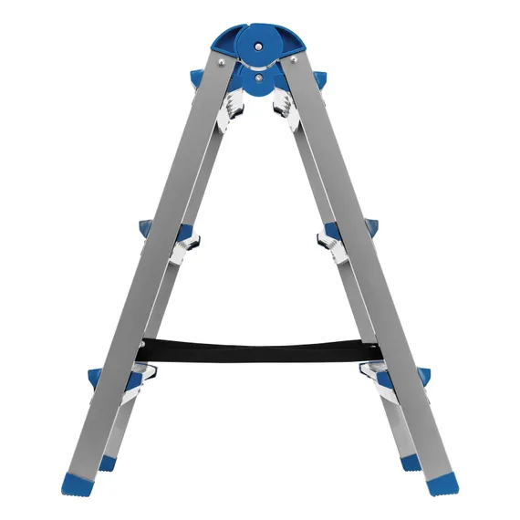 Стремянка двухсторонняя 3 ступени, сталь профиль, стальные ступени, Сибртех