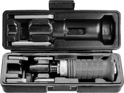 Набор STAYER Отвертка ударно-поворотная, обрезиненная рукоятка, с битами, 6 предметов